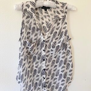 Cynthia Rowley, Flowing Feather Top, Size Medium